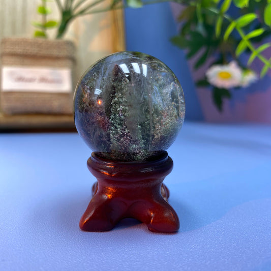 S2 Garden quartz sphere  (imperfect）