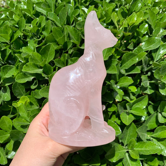 Rose quartz Egyptian Cat